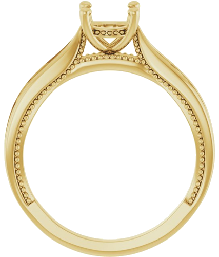 Sužadėtuvių Žiedas „Solitaire Vintage-Inspired“ 14k yellow gold Round 6.5mm (2)