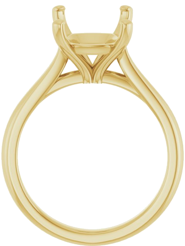 Sužadėtuvių Žiedas 14k yellow gold Elongated Cushion 14mm x 10mm (2)