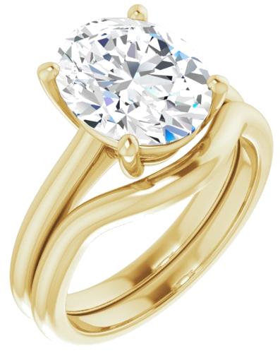 Sužadėtuvių Žiedas „V-End Prong“ 14k yellow gold Oval 11mm x 9mm (6)