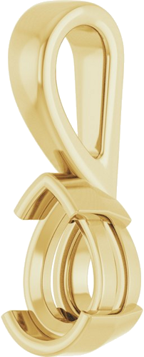 Pakabukas „Half Bezel Solitaire Charm“ 14k yellow gold Pear 7mm x 5mm (2)