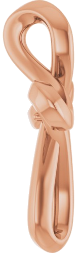 Pakabukas „Solitaire Cross“ 14k rose gold Round 1.5mm (3)