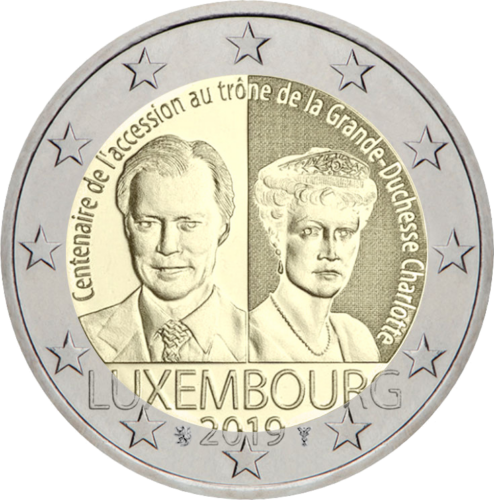 2019 Luxembourg Duchess Charlotte 2 euro coin (1)