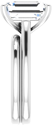 Sužadėtuvių Žiedas „Solitaire“ 585 Baltojo Aukso Emerald 11mm x 9mm (9)