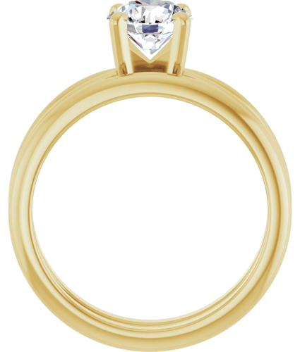 14K Yellow 6.5 mm Round Split Shank Engagement Ring Mounting (7)