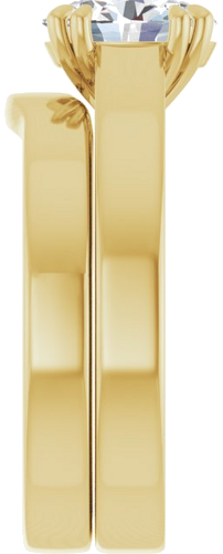 14K Yellow 8x6 mm Oval Engagement Ring Mounting (9)