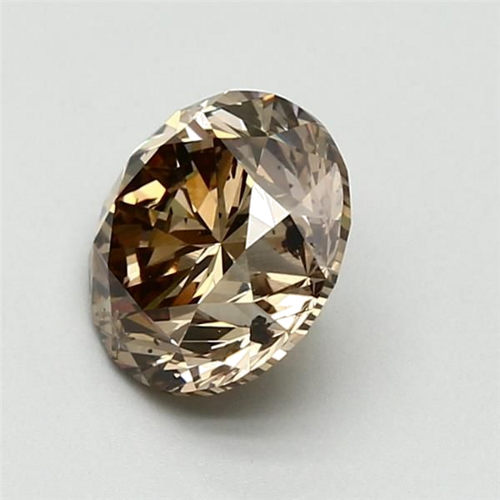 2.05 carat Fancy Yellowish Brown-SI2 GD cut Natūralus Round Deimantas (1)