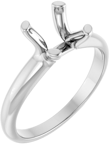 Sužadėtuvių Žiedas „Solitaire“ 14k white gold Round 8mm (1)