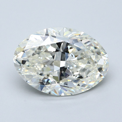 7.04 carat J-SI2 Natūralus Oval Deimantas (1)