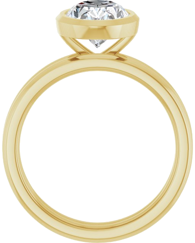 Sužadėtuvių Žiedas „Bezel-Set Solitaire“ 14k yellow gold Oval 10mm x 7mm (7)
