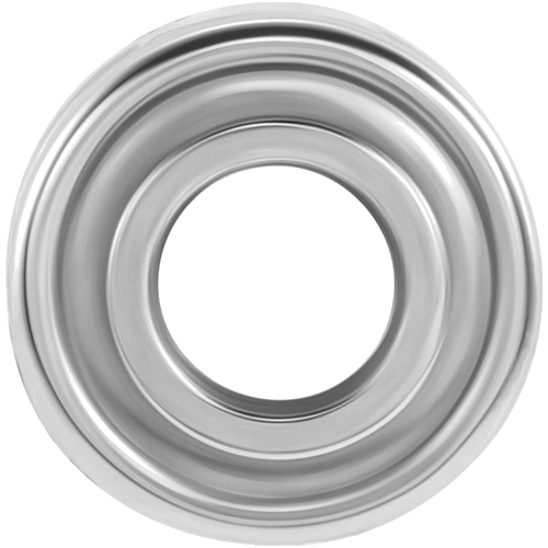 Pakabukas „Round Bezel-Set Slide“ 14k white gold Round 3.8mm (1)