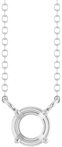 Pakabukas „Solitaire“ 14k white gold Round 5mm (1)