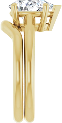 Sužadėtuvių Žiedas „V-End Prong“ 14k yellow gold Pear 10mm x 7mm (9)