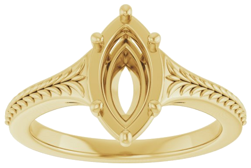 Sužadėtuvių Žiedas „Solitaire“ 10k yellow gold Marquise 10mm x 5mm (3)