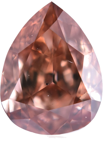 0.56 carat Fancy Deep Orangey Pink-VS2 Natūralus Pear Deimantas (1)