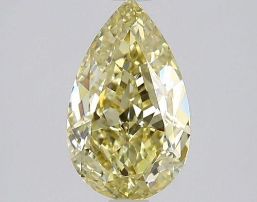 1.5 carat Fancy Light Yellow-VS2 Natūralus Pear Deimantas (1)