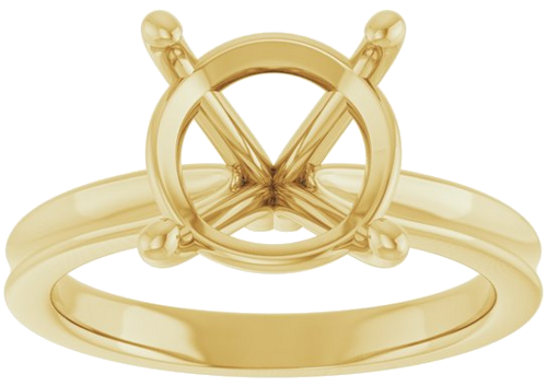 Sužadėtuvių Žiedas 14k yellow gold Round 10mm (3)