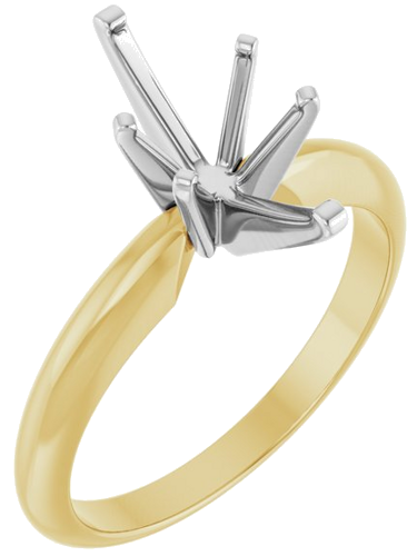 Sužadėtuvių Žiedas „Heavy Solitaire“ 585 Baltojo Ir Geltonojo Aukso Marquise 12mm x 6mm (1)