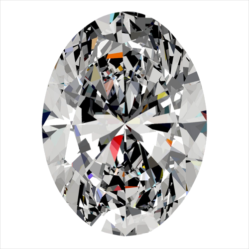 0.6 carat F-SI1 Natūralus Oval Deimantas (1)