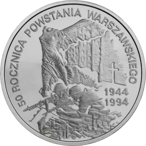 300 000 злоти Варшавско въстание 1994 Полша Сребърна монета (1)