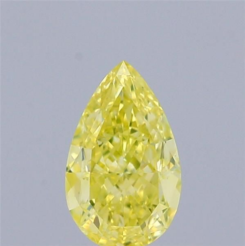 0.56 carat Fancy Intense Yellow-VS1 Natūralus Pear Deimantas (1)