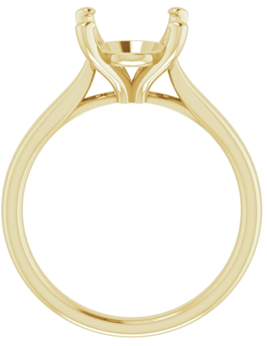 Sužadėtuvių Žiedas 10k yellow gold Oval 11mm x 9mm (2)
