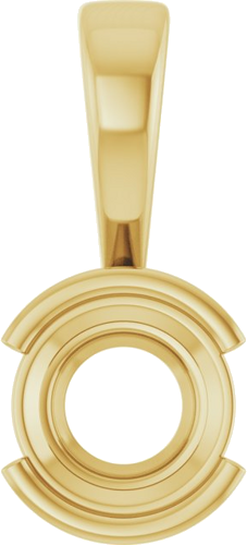 14K Yellow 6.5 mm Round Pendant Mounting (1)