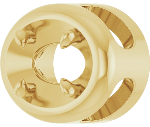Pakabukas „Solitaire Slide“ 14k yellow gold Oval 6mm x 4mm (2)