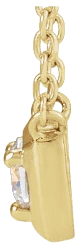 14K Yellow 1 10 CT Natural Diamond Solitaire 18  Necklace (2)