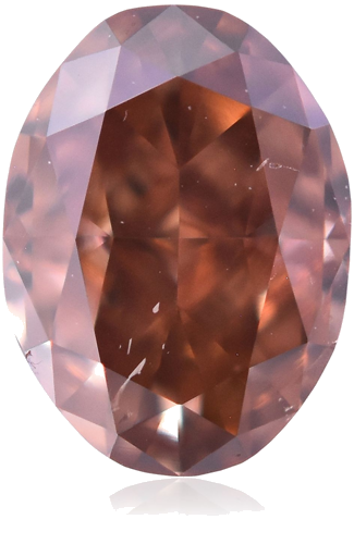 0.33 carat Fancy Deep Brownish Orangey Pink-SI1 Natūralus Oval Deimantas (1)