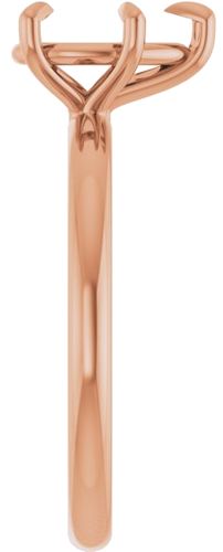 Sužadėtuvių Žiedas „Claw-Prong“ 14k rose gold Pear 9mm x 6mm (4)