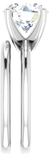 Sužadėtuvių Žiedas „Solitaire“ 585 Baltojo Aukso Round 9mm (9)