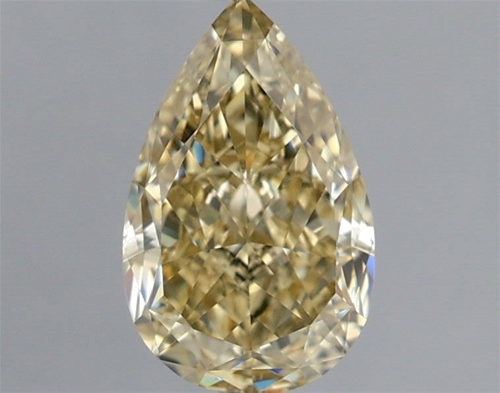 1.32 carat Fancy Yellow-VS2 Natūralus Pear Deimantas (1)