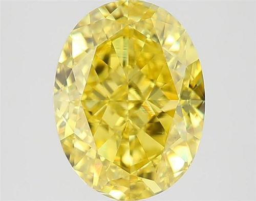 3.01 carat Fancy Vivid Yellow-VS2 Natūralus Oval Deimantas (1)