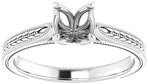 Sužadėtuvių Žiedas „Solitaire“ 950 Platinos Round 6mm (3)