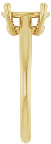 14K Yellow 9x7 mm Oval Solitaire Engagement Ring Mounting (4)