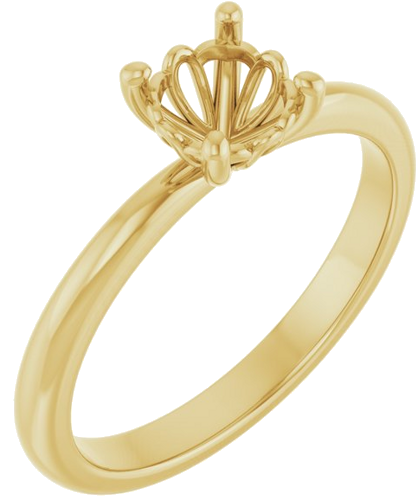 Sužadėtuvių Žiedas „Solitaire“ 585 Geltonojo Aukso Round 5.8mm (1)