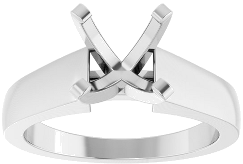 Sužadėtuvių Žiedas „Solitaire“ 14k white gold Round 8mm (3)