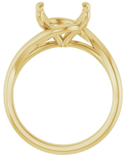 Sužadėtuvių Žiedas „Bypass“ 14k yellow gold Oval 12mm x 10mm (2)
