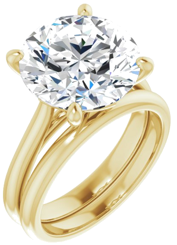 Sužadėtuvių Žiedas „Solitaire“ 18k yellow gold Round 12mm (6)