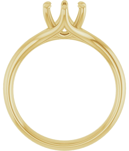 Sužadėtuvių Žiedas „Solitaire“ 10k yellow gold Round 6.5mm (2)