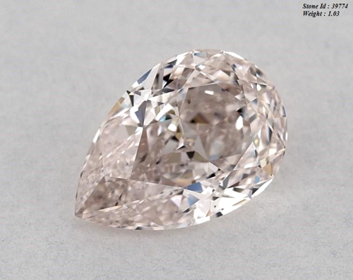 1.03 carat Fancy Light Brownish Pink-SI1 Natūralus Pear Deimantas (1)