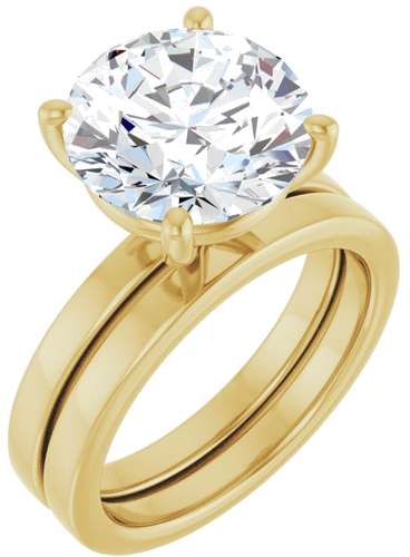 Sužadėtuvių Žiedas „Solitaire“ 18k yellow gold Round 11mm (6)
