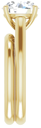 Sužadėtuvių Žiedas „Sculptural“ 14k yellow gold Round 9mm (9)
