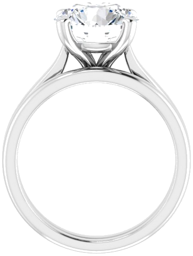 Platinum 9.4 mm Round Engagement Ring Mounting (7)