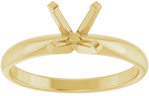 Sužadėtuvių Žiedas „Solitaire“ 585 Geltonojo Aukso Round 6.5mm (3)