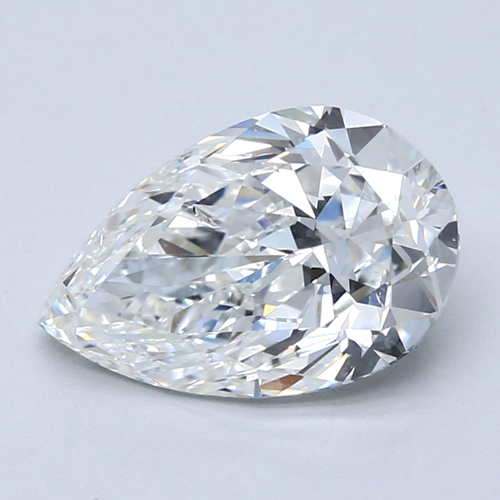 3.5 carat F-SI2 Natūralus Pear Deimantas (1)