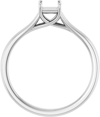 Sužadėtuvių Žiedas „Solitaire“ 585 Baltojo Aukso Square 4mm (2)