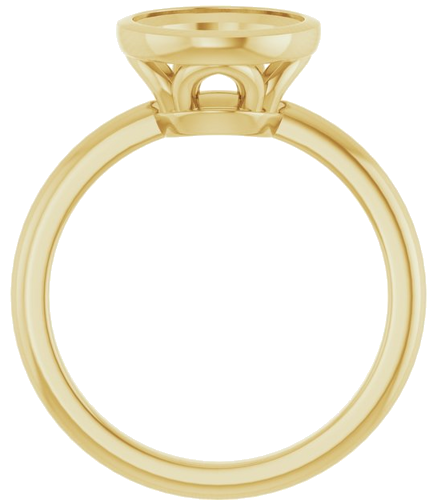 Sužadėtuvių Žiedas „Bezel-Set“ 14k yellow gold Round 8.8mm (2)