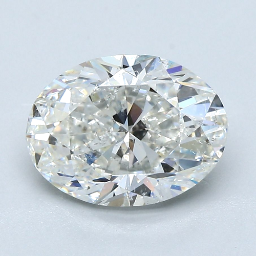 2.5 carat H-SI2 Natūralus Oval Deimantas (1)