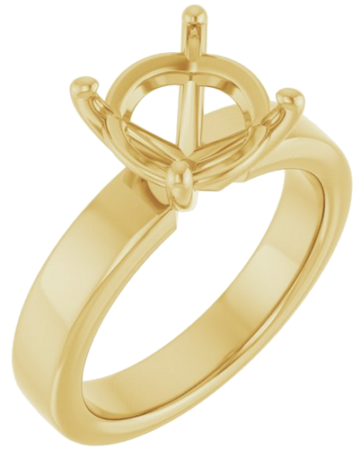 Sužadėtuvių Žiedas 14k yellow gold Round 9.4mm (1)